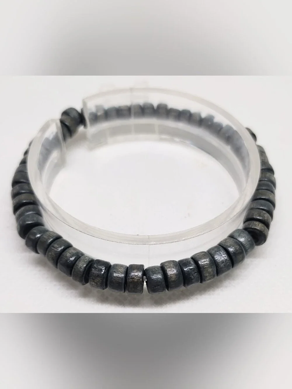 Men's Bracelet Beaded‎ Beads Gray Jewelry New G11
